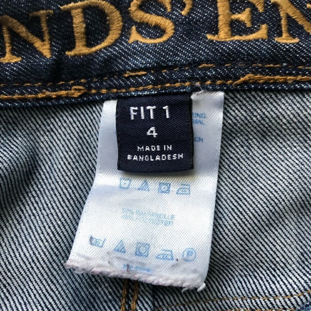 Lands End dark Wash straight leg denim jeans size 4 - Picture 8 of 10